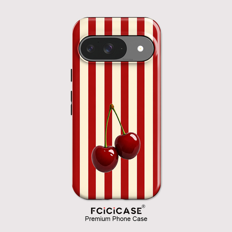 Fcicicase 체리 스트라이프 패턴 휴대폰 케이스  - Google Pixel 9 Pro 리뷰 및 가격
